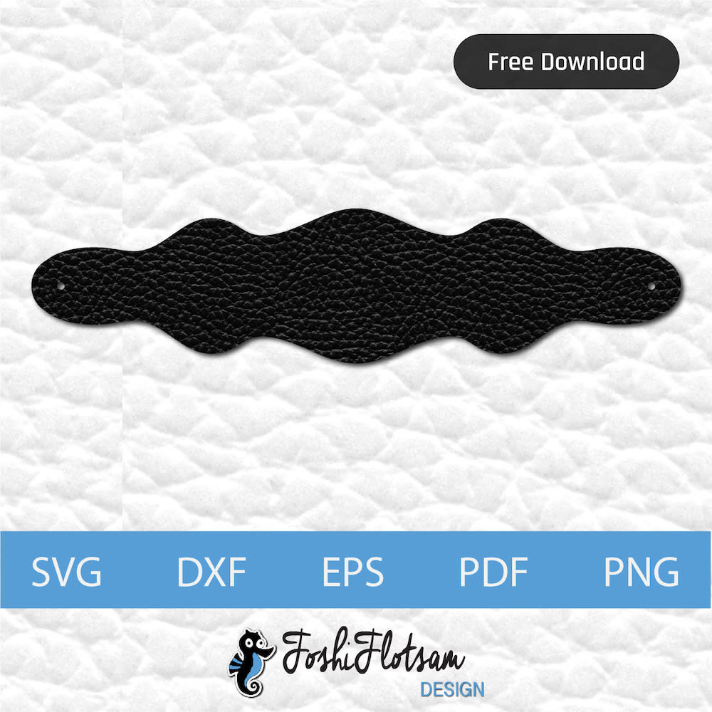 Free bracelet SVG - Free basic solid shape SVG bracelet 1 1 basic free bracelet SVG with a solid shape design.